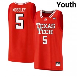 Youth Josiah Moseley #5 Red Jersey | TTU High School Basketball Official Merch 25173555