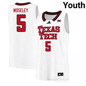 White Josiah Moseley #5 Basketball Jersey | Tech Youth Player Team Gear 65233419