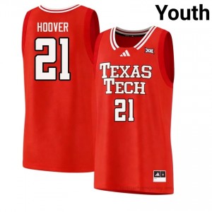 #21 LaTrell Hoover Texas Tech Red Raiders Youth Red Hoops Stitched Jersey | Game Day Style 71435352