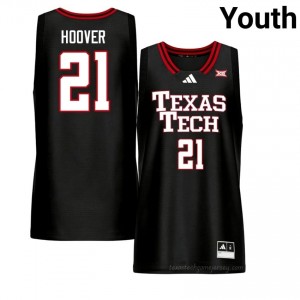 TTU #21 LaTrell Hoover Black Youth Basketball Jersey Authentic NCAA High School Fit 73902559