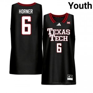 #6 Leon Horner Tech Youth Black Hoops Stitch Jersey | Game Day Style 86817086