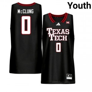 Texas Tech #0 Mac McClung Black Youth Basketball Jersey Authentic NCAA Fit 56007432